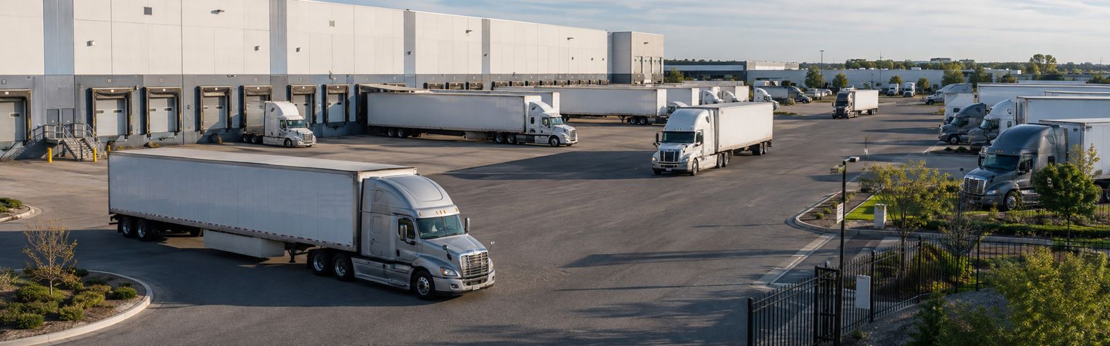 Fleet moving around truck yard